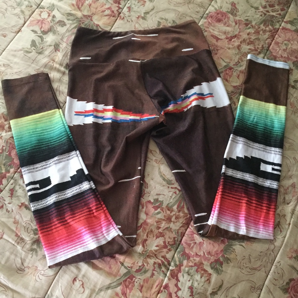 Goldsheep brown serape leggings size S - Picture 6 of 6